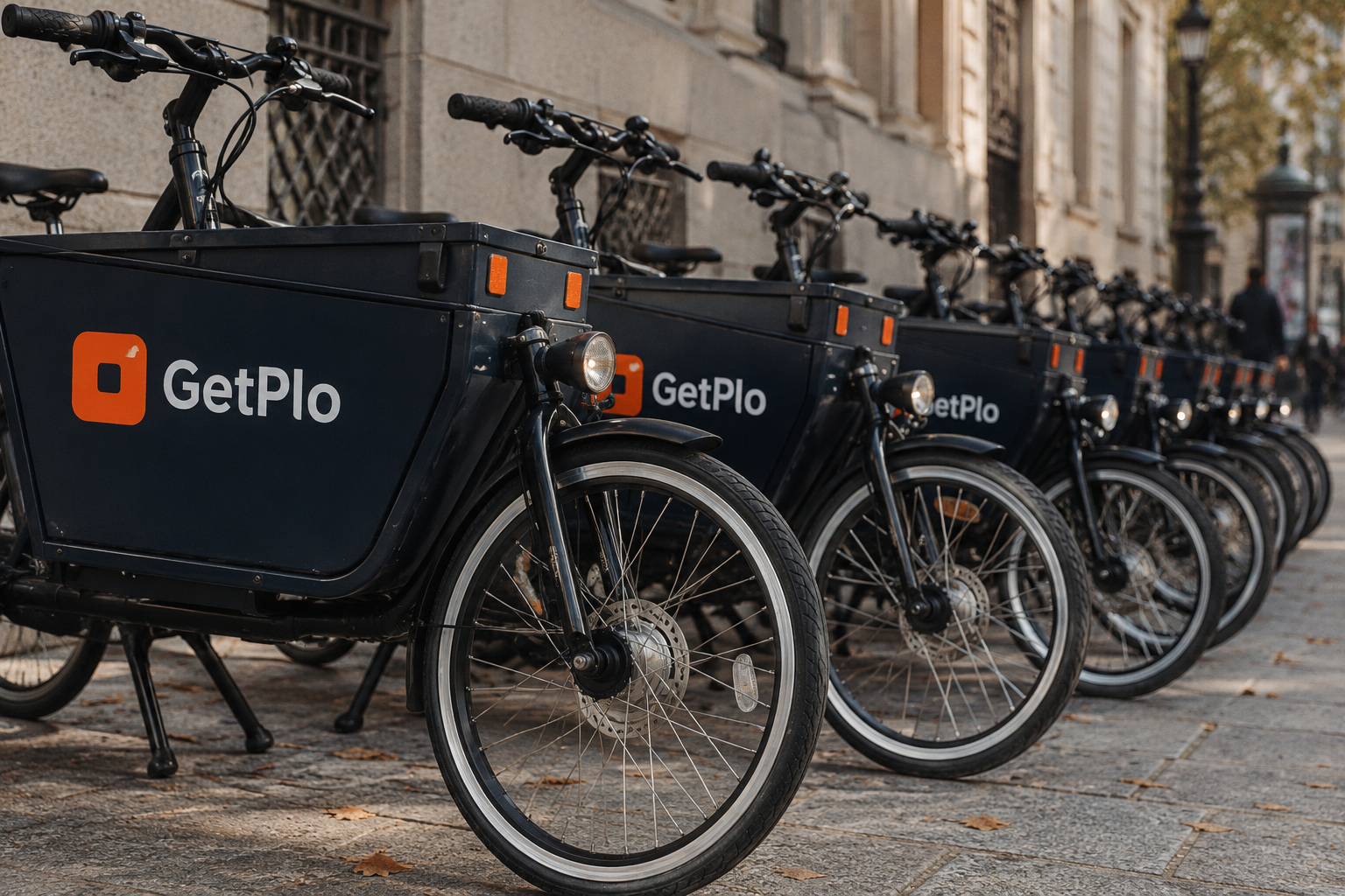 Illustration d'une flotte de vélos cargo GetPlo
